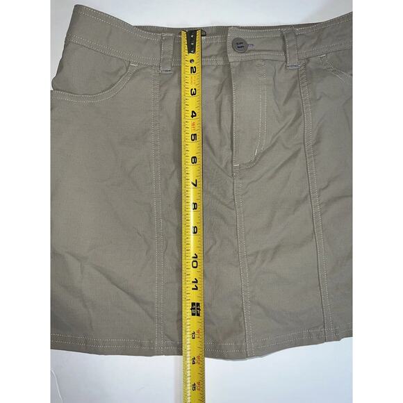 L.L. Bean Skort Girls Size 16 Dark Taupe Purple Shorts Elastic Waist Outdoor - Picture 4 of 12